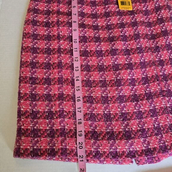 Tory Burch Merlot Multi Tweed Darren Straight Pencil Skirt Size 2 NWT 18121309 - Picture 10 of 11